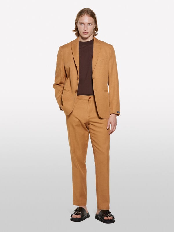 Pantaloni slim comfort fit cammello - pantaloni slim da uomo | Sisley