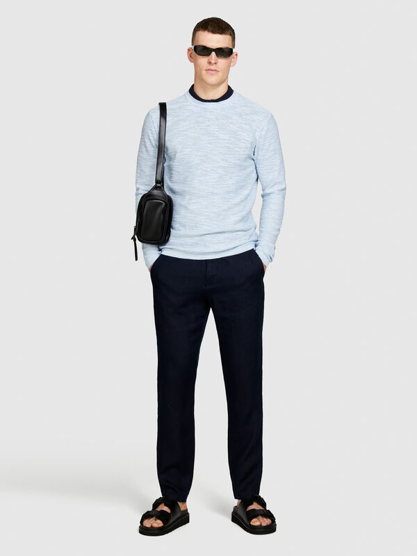 Pantaloni slim comfort fit 100% lino - pantaloni slim da uomo | Sisley