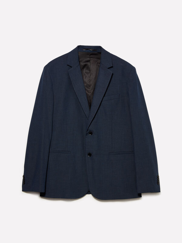 Blazer blu scuro texturizzato - blazer da uomo | Sisley
