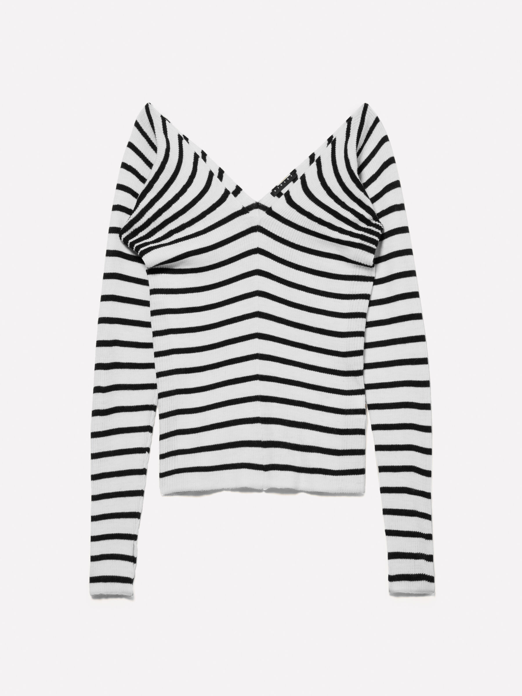 Maglia slim fit a righe multicolore Multi color Sisley