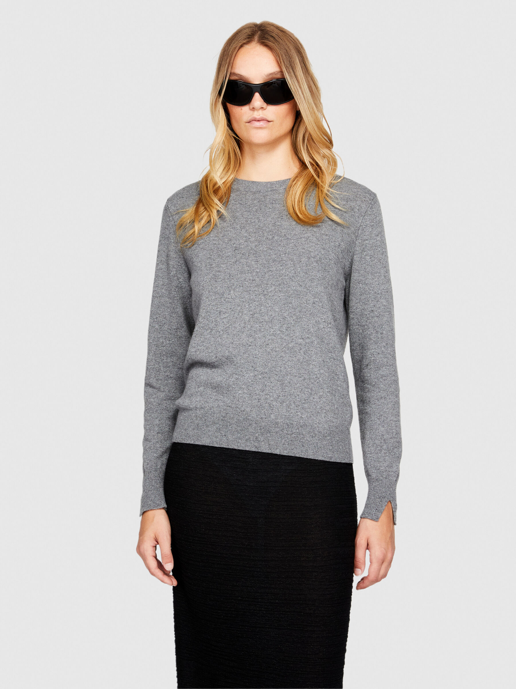 Maglia girocollo Grigio Donna Sisley
