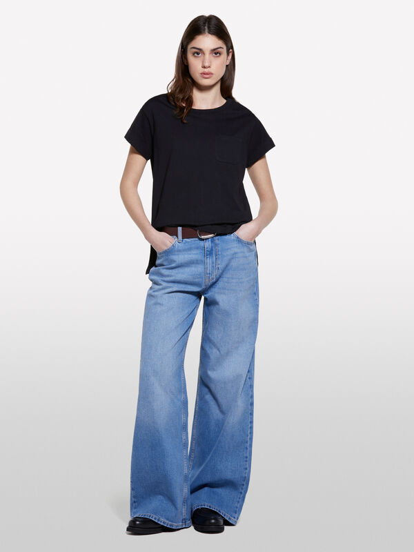 Jeans Style 72 wide fit chiari - jeans palazzo da donna | Sisley