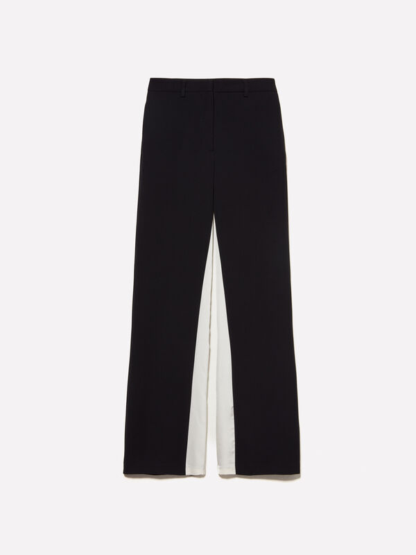 Pantaloni neri con raso - pantaloni flare da donna | Sisley
