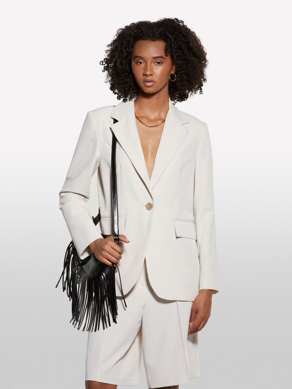Blazer regular fit beige Blazer regular fit beige - blazer da donna | Sisley