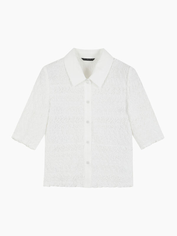 Camicia bianca arricciata - sisley k camicie | Sisley K