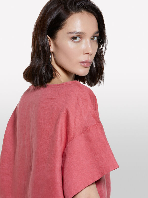 Blusa fard in 100% lino	 - bluse da donna | Sisley