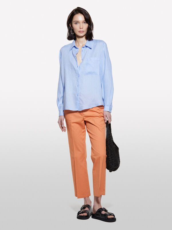 Pantaloni arancioni flare fit - pantaloni flare da donna | Sisley