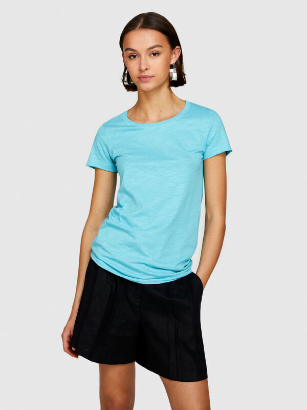 T-shirt girocollo - t-shirt a manica corta da donna | Sisley