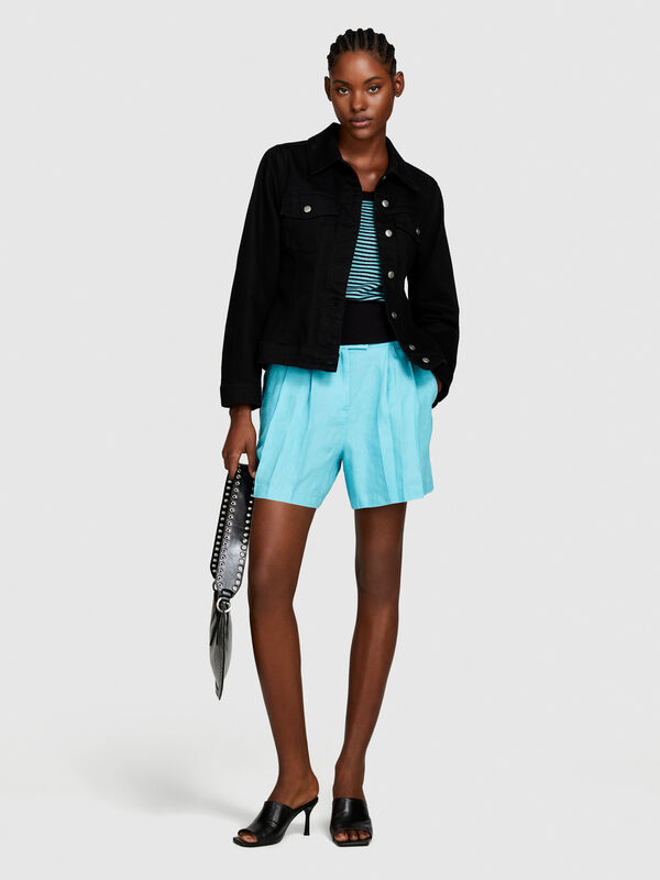 Shorts 100% lino - pantaloni shorts da donna | Sisley