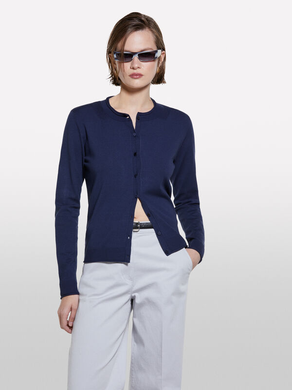 Cardigan regular fit blu scuro - cardigan da donna | Sisley