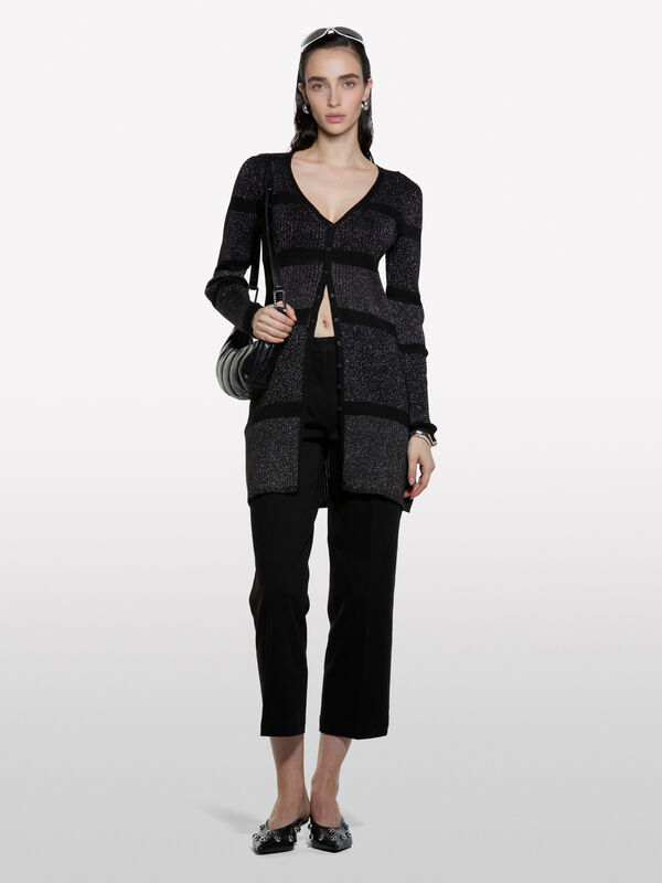 Cardigan color block con lurex - cardigan da donna | Sisley