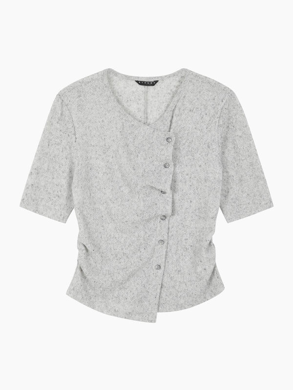 Cardigan grigio melange asimmetrico - sisley k cardigan | Sisley K