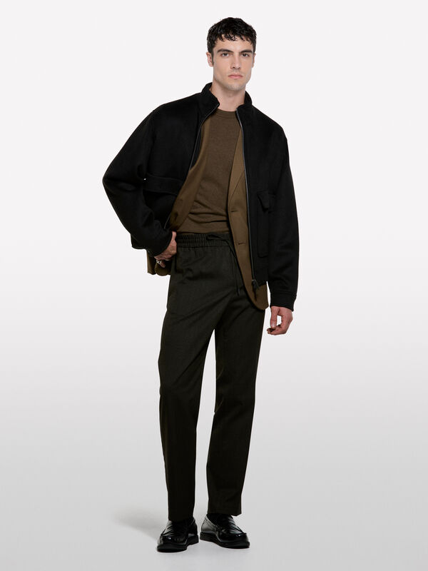 Maglia girocollo regular fit marrone - maglie girocollo da uomo | Sisley