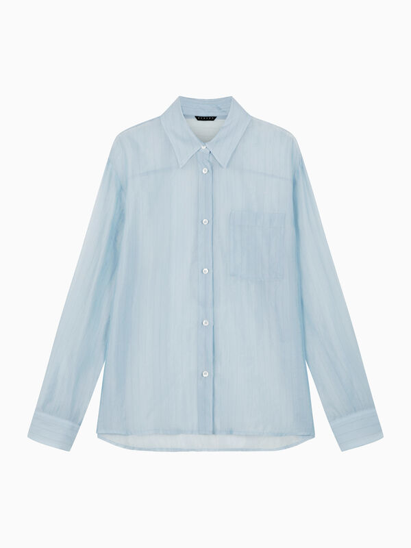 Camicia azzurra semi trasparente  - sisley k camicie | Sisley K