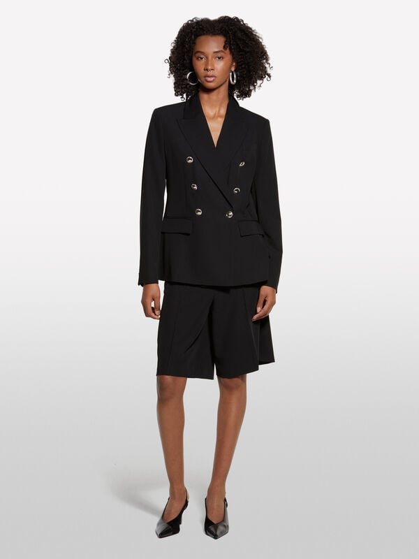Blazer nero con bottoni gold Blazer nero con bottoni gold - blazer da donna | Sisley