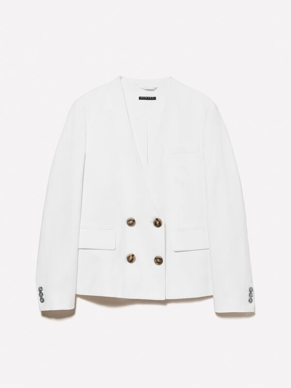 Blazer bianco panna boy fit Blazer bianco panna boy fit - blazer da donna | Sisley