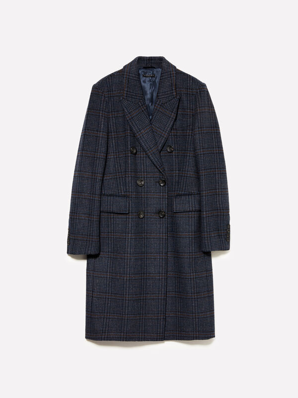 Cappotto lungo fantasia tartan - cappotti da donna | Sisley