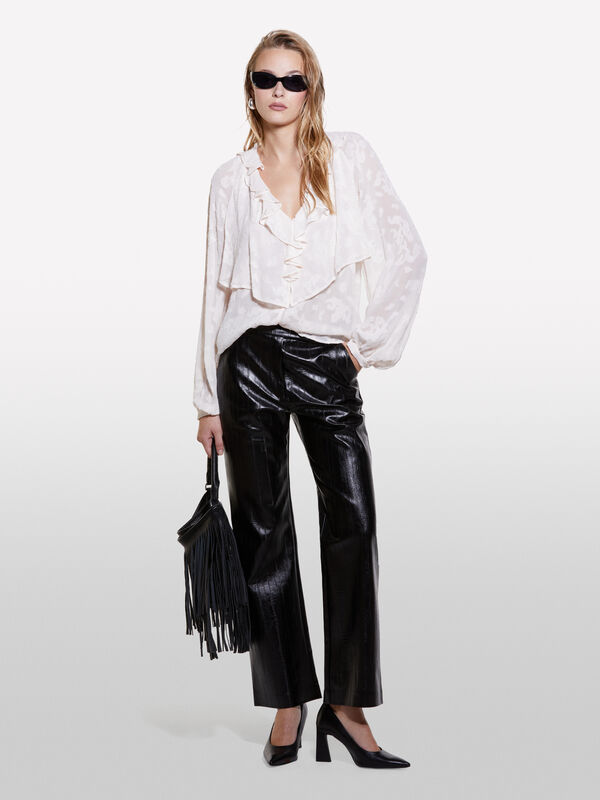 Blusa con rouches e volant - bluse da donna | Sisley