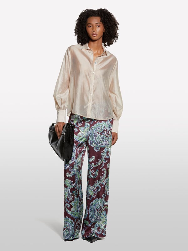 Camicia beige semi trasparente Camicia beige semi trasparente - camicie da donna | Sisley