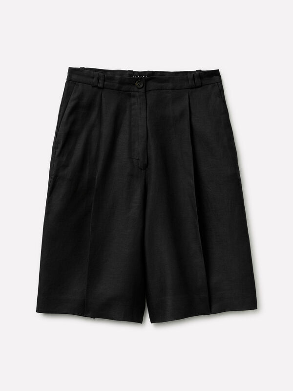 Bermuda in puro lino - pantaloni shorts da donna | Sisley