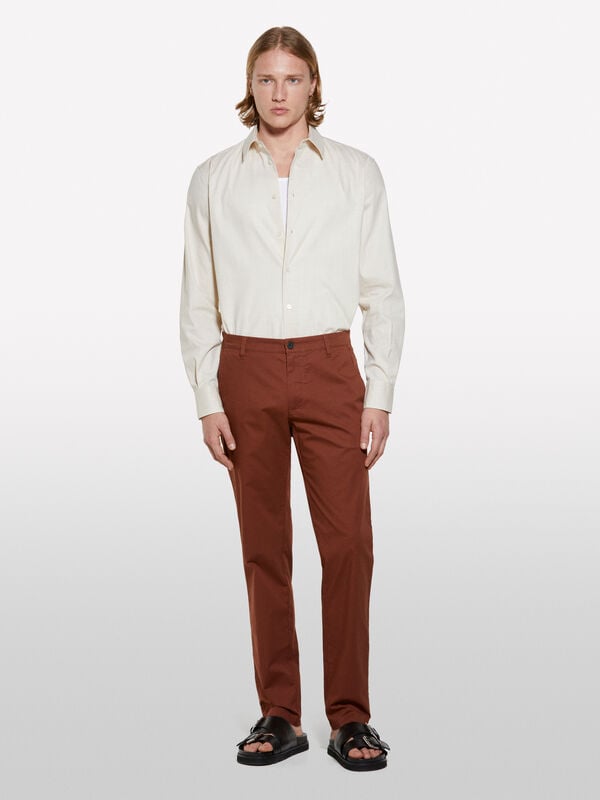 Camicia regular fit bianco panna Camicia regular fit bianco panna - camicie regular da uomo | Sisley