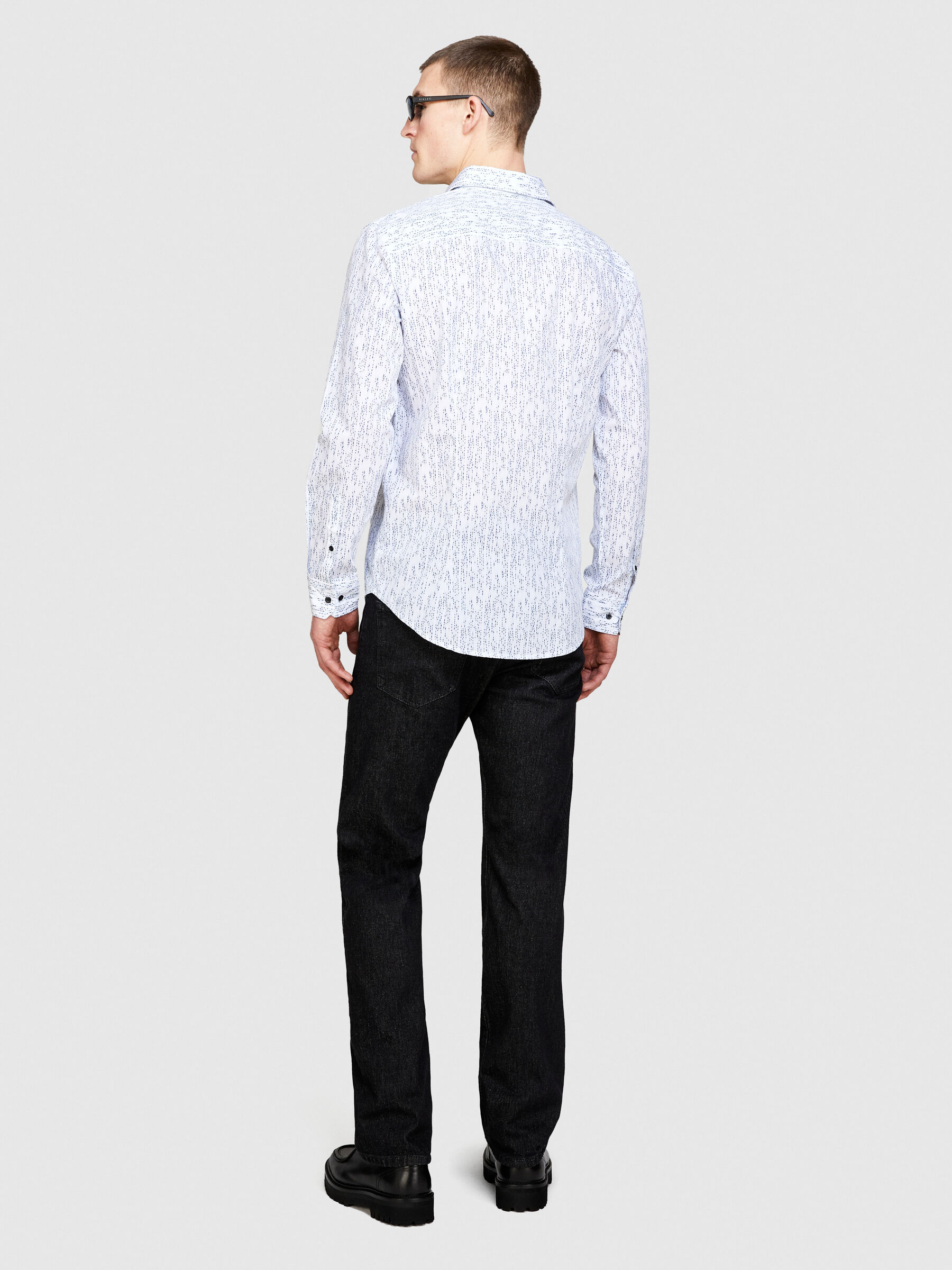Camicia stampata Bianco Uomo Sisley