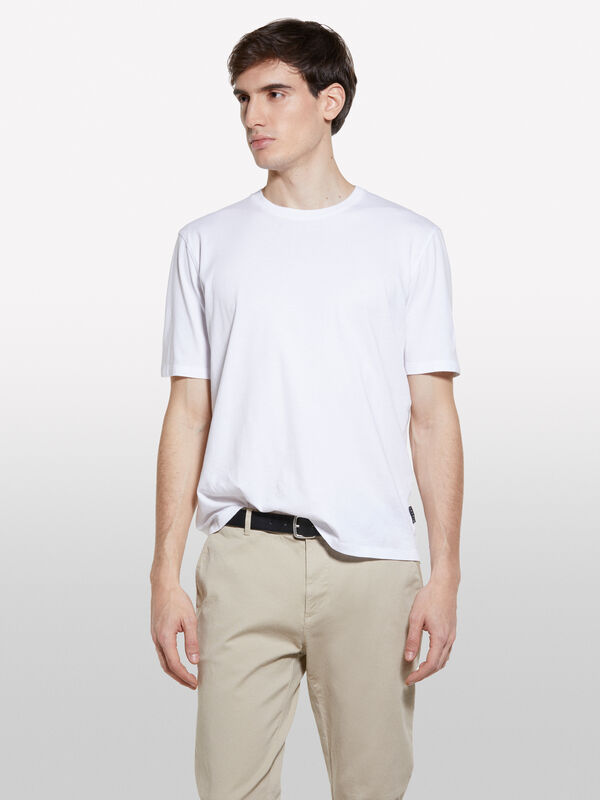 T-shirt a maniche corte regular fit bianca - t-shirt a manica corta da uomo | Sisley