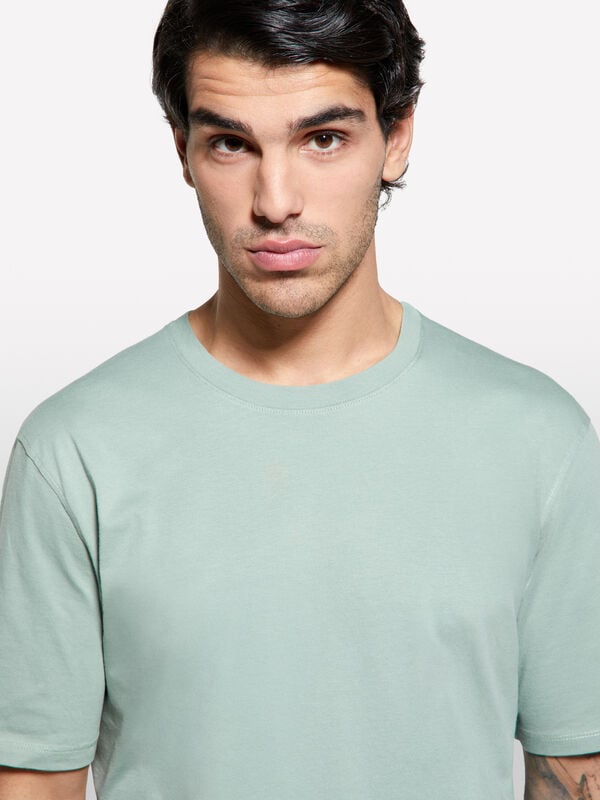 T-shirt a maniche corte regular fit verde chiaro - t-shirt a manica corta da uomo | Sisley