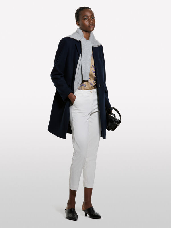 Pantaloni chino tortora a sigaretta - pantaloni chino da donna | Sisley