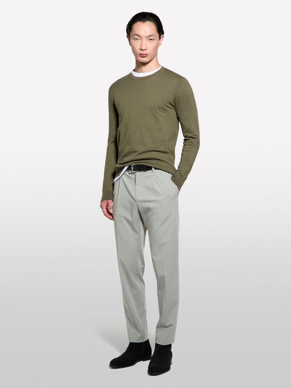 Pantaloni grigio chiaro Pantaloni grigio chiaro - pantaloni slim da uomo | Sisley