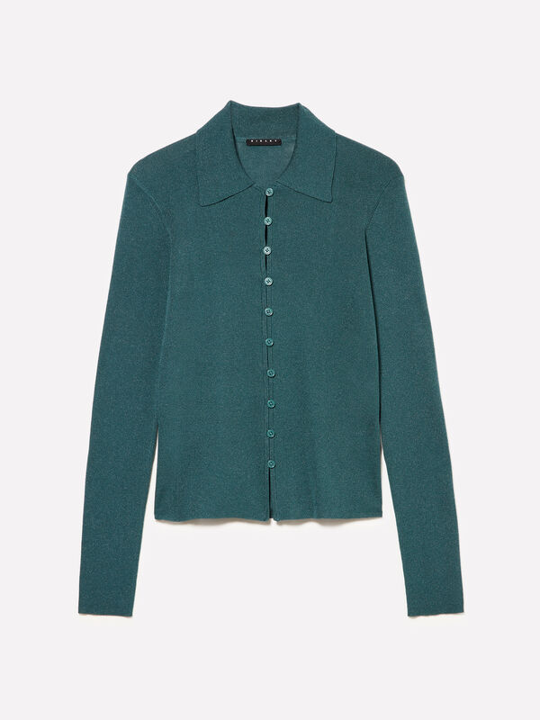 Cardigan con colletto - maglie collo alto da donna | Sisley