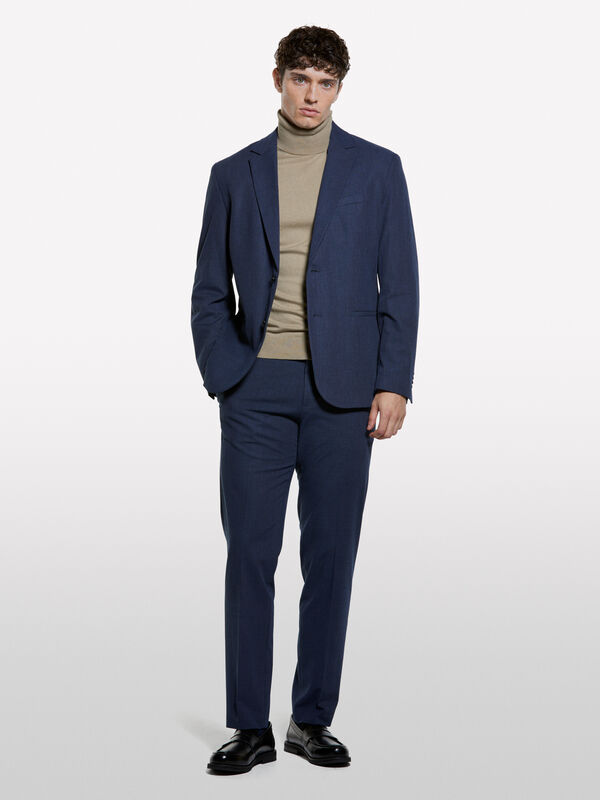 Maglia tortora con collo alto - maglie collo alto da uomo | Sisley