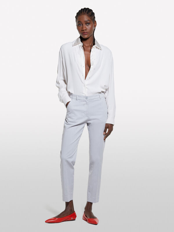 Camicia bianco panna over fit - camicie da donna | Sisley