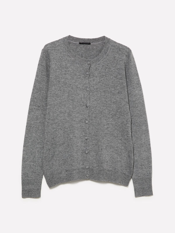Cardigan regular fit grigio melange scuro - cardigan da donna | Sisley