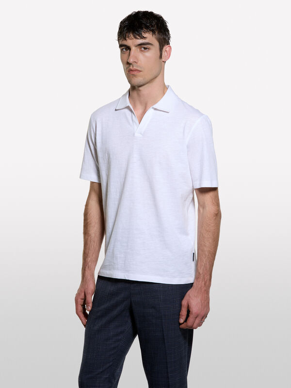 Polo bianca 100% cotone - polo da uomo | Sisley