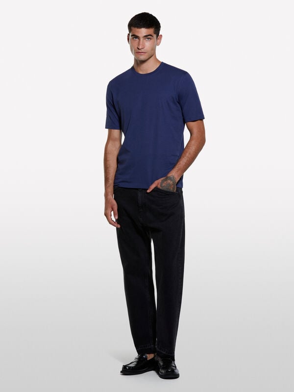 T-shirt a maniche corte regular fit blu  T-shirt a maniche corte regular fit blu  - t-shirt a manica corta da uomo | Sisley