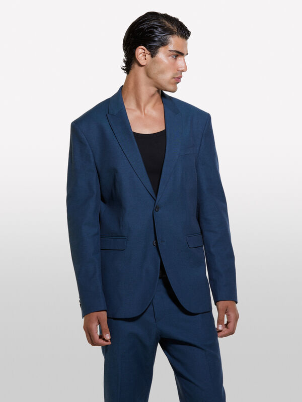 Blazer sartoriale blu scuro slim comfort fit - blazer da uomo | Sisley