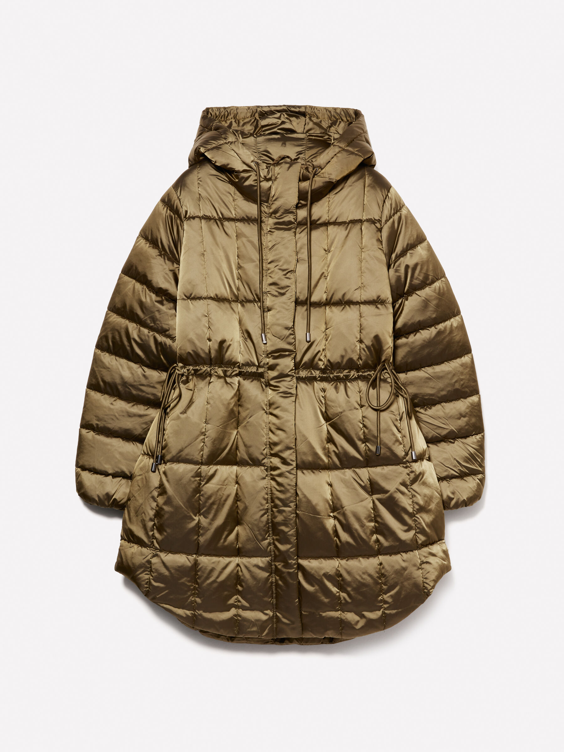 Parka imbottito in nylon satin