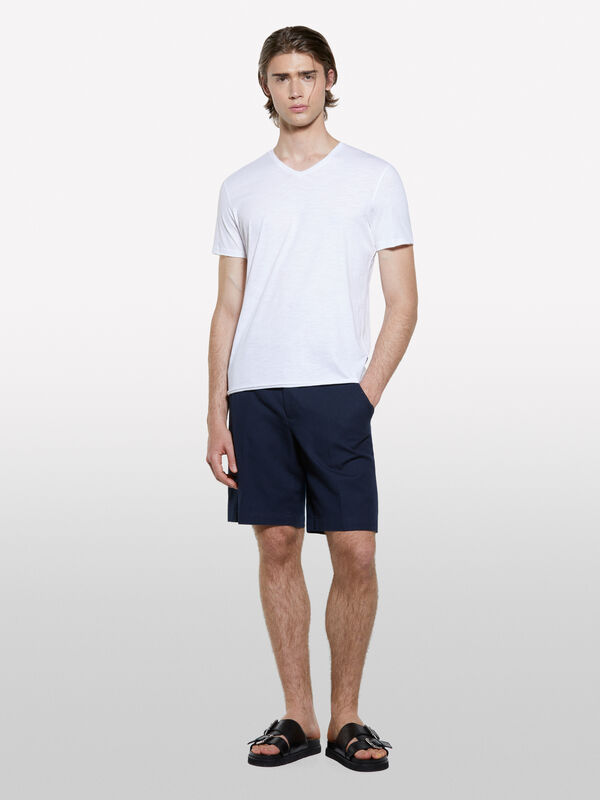 Bermuda regular fit blu scuro - pantaloni shorts da uomo | Sisley
