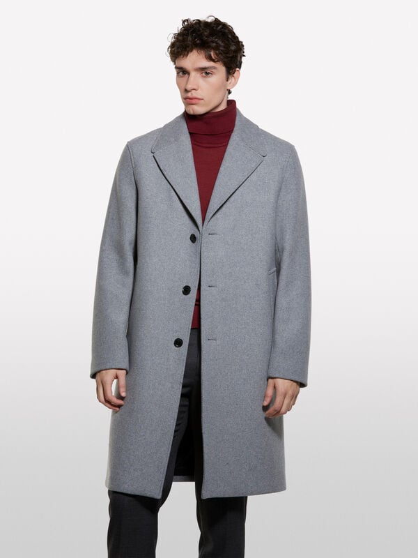 Cappotto monopetto grigio chiaro Cappotto monopetto grigio chiaro - cappotti da uomo | Sisley