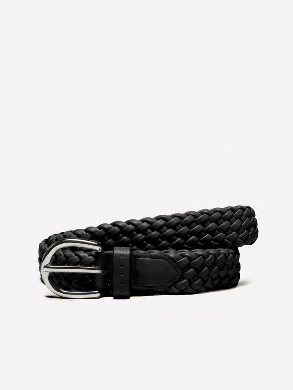 Cintura intrecciata nera - cinture da donna | Sisley