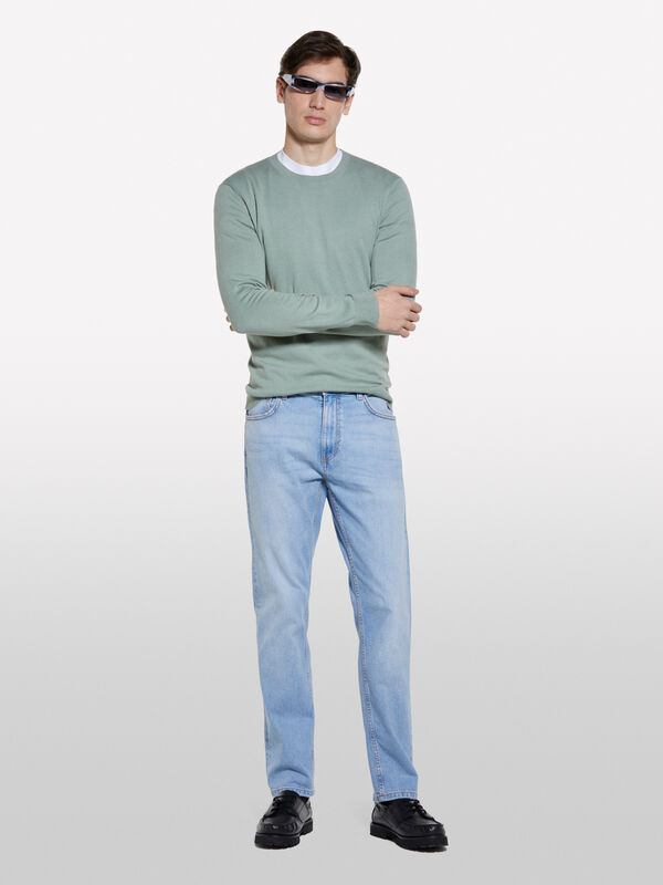 Jeans Style 75 regular fit bianco - jeans regular da uomo | Sisley