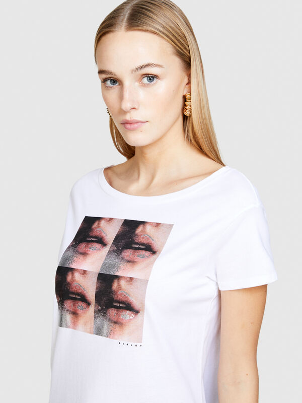 T-shirt con stampa - t-shirt a manica corta da donna | Sisley