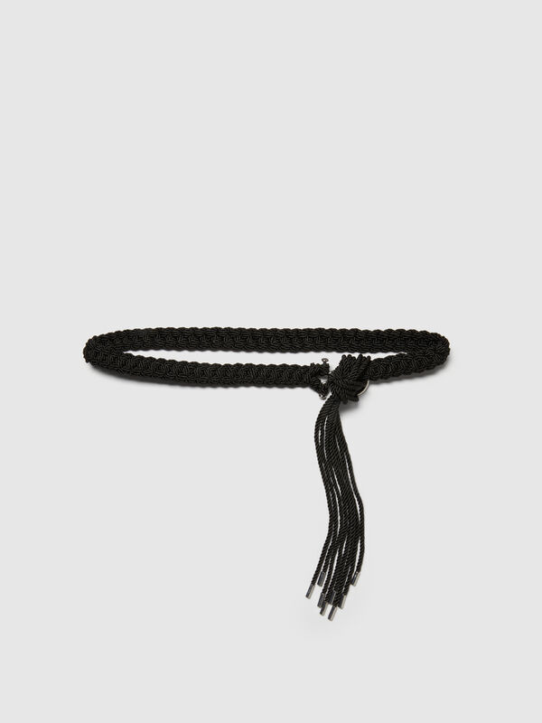 Cintura intrecciata con frange - cinture da donna | Sisley