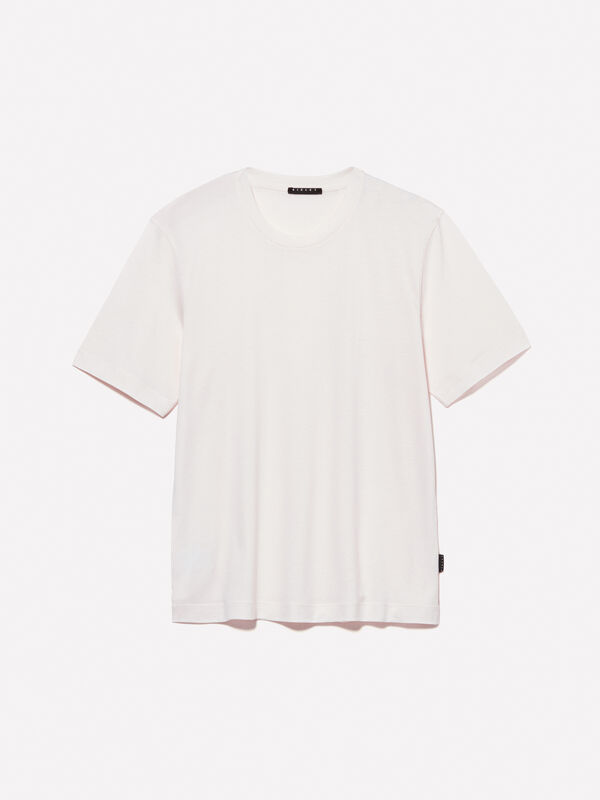 T-shirt bianco panna regular fit T-shirt bianco panna regular fit - t-shirt a manica corta da uomo | Sisley