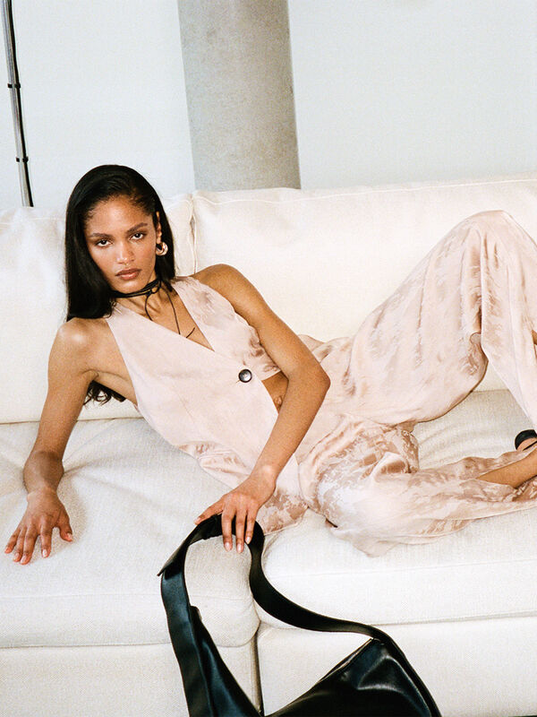 Gilet lungo rosa chiaro - gilet e smanicati da donna | Sisley