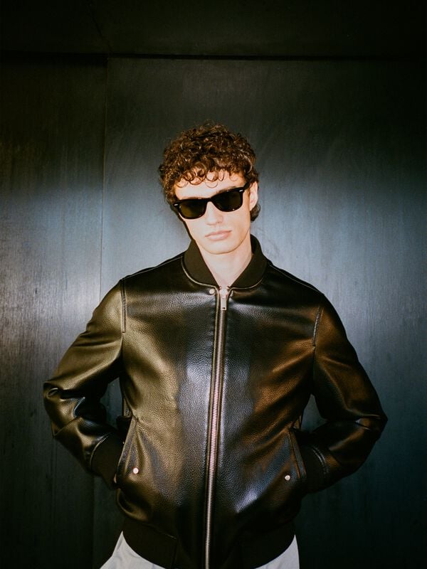 Bomber nero regular fit - giacche e giubbotti da uomo | Sisley