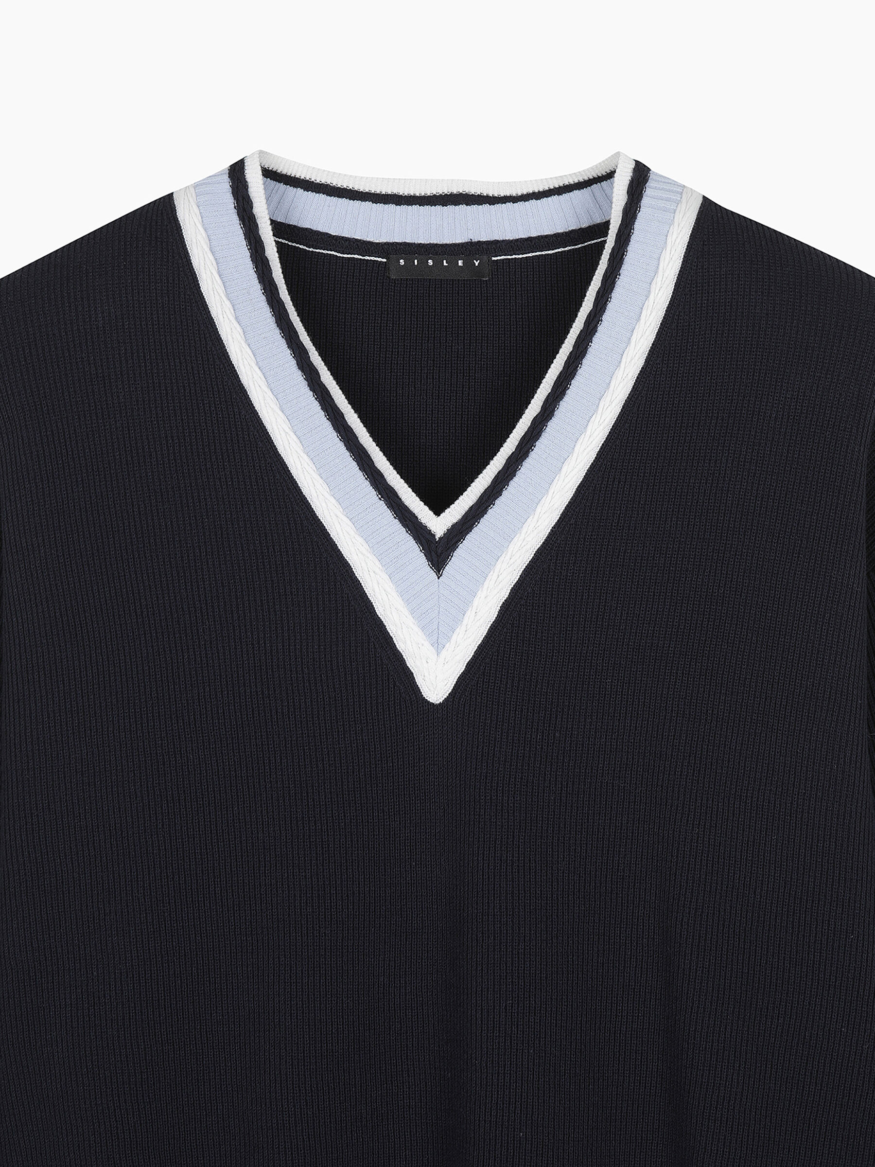 MAGLIA SCOLLO V M/L Donna image number null