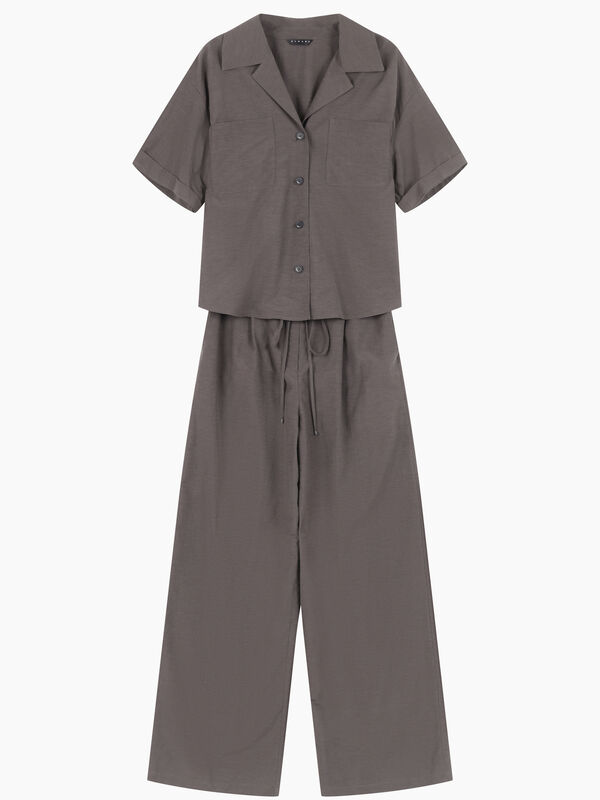 Tuta grigia a maniche corte - Tute Jumpsuit | Sisley K