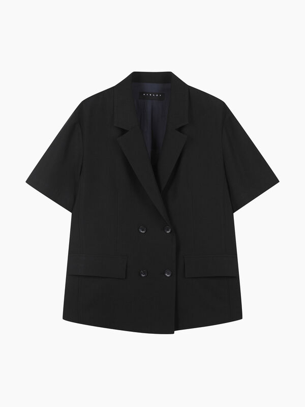 Blazer nero a maniche corte - sisley k blazer | Sisley K